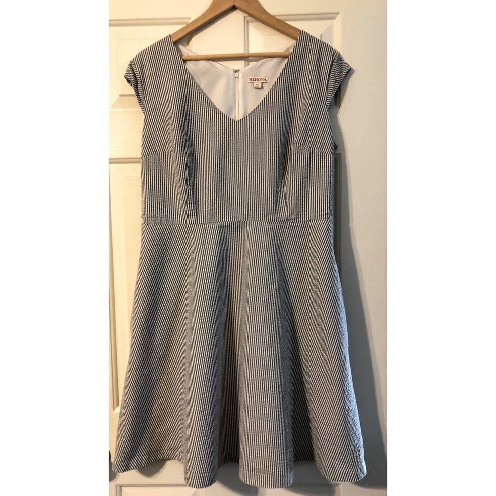 Women’s Merona Seersucker Dress, Size 16